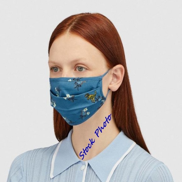 NWT COACH REXY FACE MASK WITH FLORAL PRINT - Picture 6 of 7